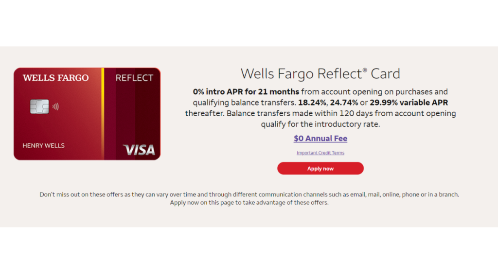 Wells Fargo Reflect® Card